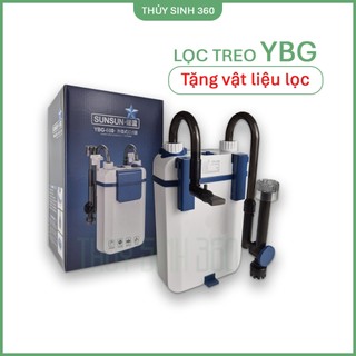 Lọc treo sunsun ybg thế hệ mới - có lọc váng, điều chỉnh dòng - cho bể cá cảnh, thủy sinh