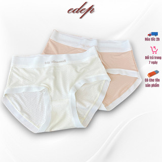 Set 6 Quần Lót Cotton Cạp Cao Phối Kẻ Viền Siêu Mềm 7309