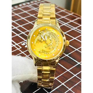 Đồng hồ nữ FNGEEN-S666, họa tiết 3D phượng hoàng, máy thạch anh, tặng vòng tay, pin và hộp