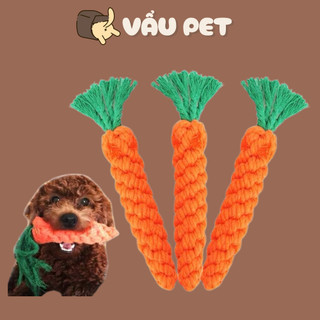 Đồ chơi cho chó mèo cà rốt bện thừng Vẩu Pet Shop