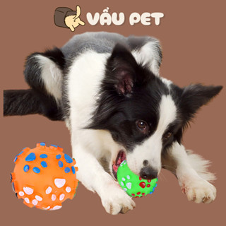 Bóng cao su dấu chân - Đồ chơi cho chó mèo thú cưng Vẩu Pet Shop