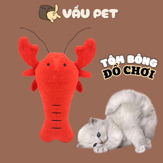 Đồ chơi cho chó mèo Tôm bông - Đồ găm chó mèo Vẩu Pet Shop