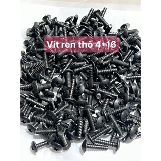 10 ốc vít ren thô 4 x 16 zin trần.