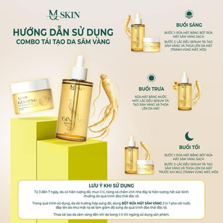 Combo Tái Tạo Da Sâm Vàng MQSKIN ( ko sưng - nhanh bong)