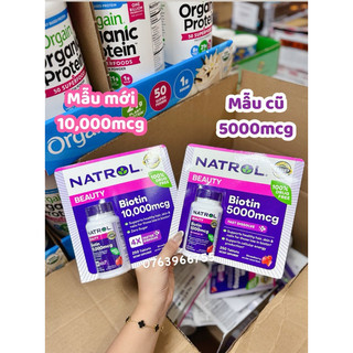 Viên kẹo ngậm natrol biotin beauty 5000mcg/10000mcg 250 viên của mỹ