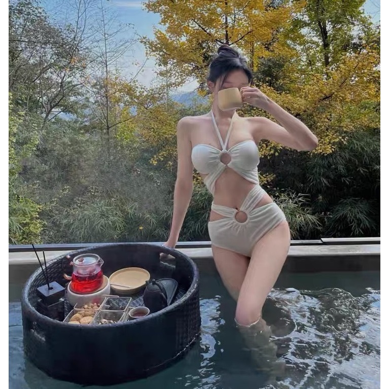 2 Món Bikini Đi Biển Cực Quyến Rũ Sang Trọng Thắt Dây Cổ Yếm Kiểu Hàn Quốc Geisha | BigBuy360 - bigbuy360.vn