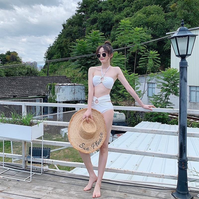 2 Món Bikini Đi Biển Cực Quyến Rũ Sang Trọng Thắt Dây Cổ Yếm Kiểu Hàn Quốc Geisha | BigBuy360 - bigbuy360.vn