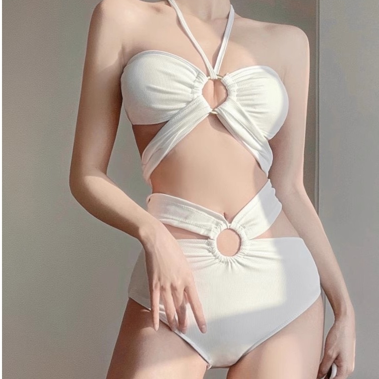2 Món Bikini Đi Biển Cực Quyến Rũ Sang Trọng Thắt Dây Cổ Yếm Kiểu Hàn Quốc Geisha | BigBuy360 - bigbuy360.vn
