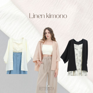 Áo khoác Linen Kimono
