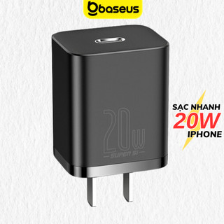 Củ Sạc nhanh 20W Baseus super si Nhỏ gọn siêu bền dùng cho iP 8P 11 X 12 13 14 Pro max