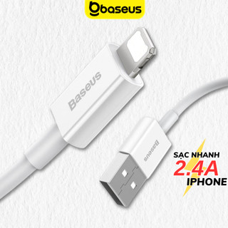 Cáp sạc nhanh Baseus Superior Dây Silicon siêu bền 1m 2m 2.4A truyền dữ liệu cho iphone 8 xs max 11 12