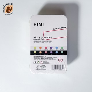 -màu goauche himi dạ quang set 6 màu