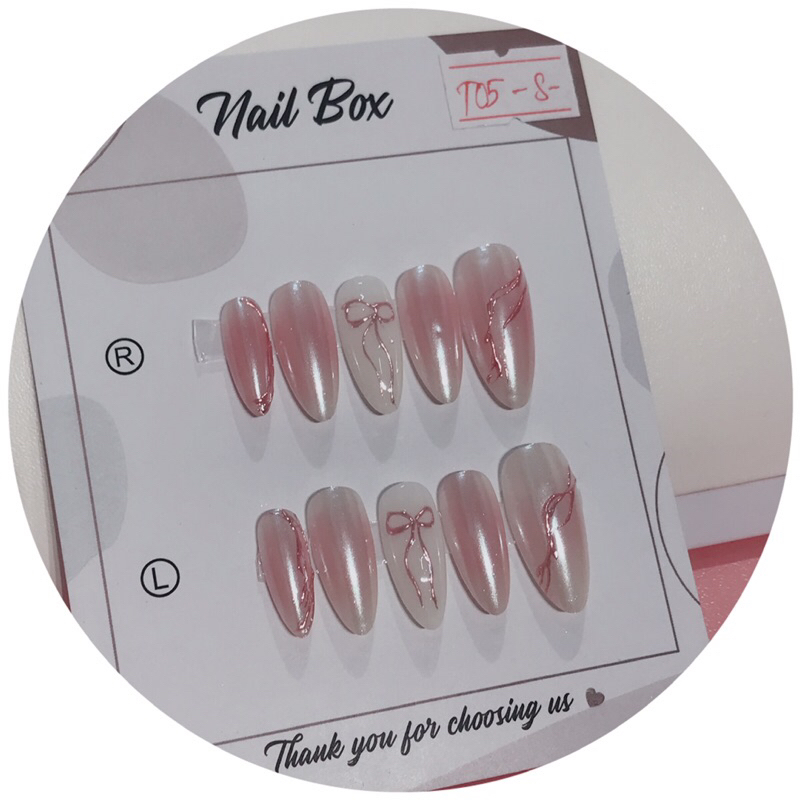 Nailbox thiết kế tráng gương Hồng T05