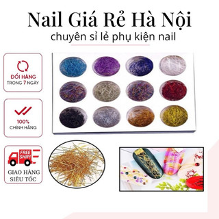 Set Nhũ Sợi,Nhũ Kim Tuyến 12 Màu trang trí móng nail