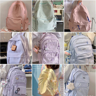Balo đi học balo thời trang màu pastel cá tính đựng laptop