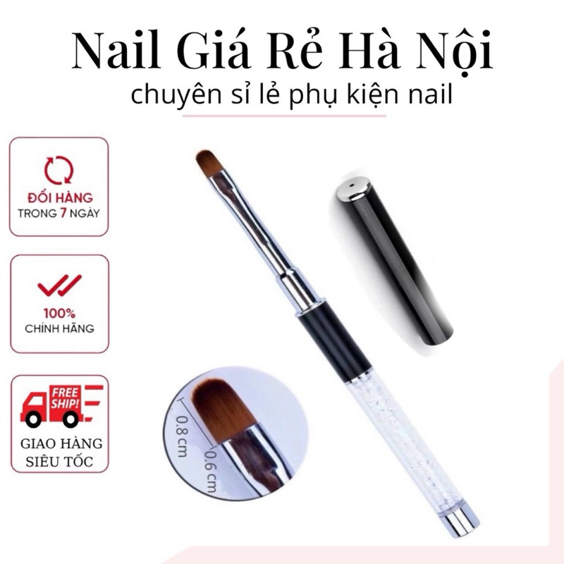 Cọ Đắp Gel Đầu Tròn Cán Đá làm nail