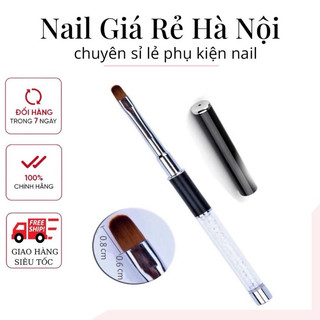 Cọ đắp gel đầu tròn cán đá làm nail