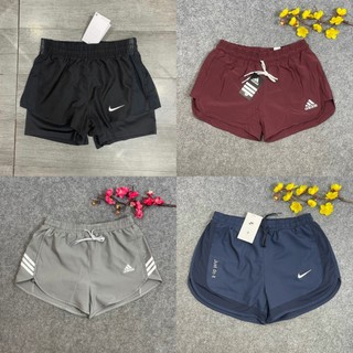 ĐỦ SIZE 45-85KG QUẦN SHORT THỂ THAO TẬP GYM YOGA NỮ 2 LỚP FITNESS SPORT