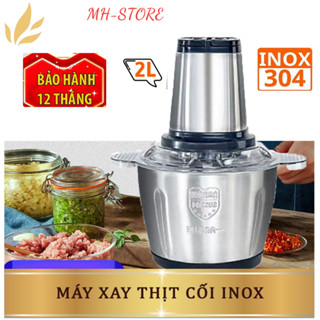 [BH 1 năm] Máy Xay Thịt - Cối Xay Thịt Inox 250W Xay Giò Chả - Máy Xay Đa Năng Cối Inox 4 Lưỡi