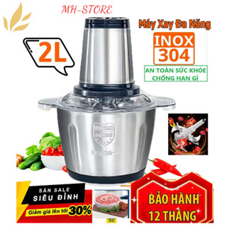 [BH 1 NĂM] Máy Xay Thịt FOOD PROCESSOR HDA Cối Inox Đa Năng Dao 4 Lưỡi - Dung Tích 2 lít Công Suất 250W