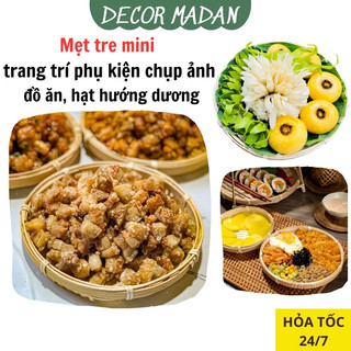 Mẹt tre tròn mini size 14-16-22cm mẹt đựng đồ ăn, đĩa đựng hạt hướng dương quán cafe - madan