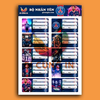 Combo 10 Nhãn Dán Vở HÌNH MESSI - Gì Cũng In | Nhãn Dán Sách - Nhãn Dán Tập - Nhãn Tên | MS: 111394