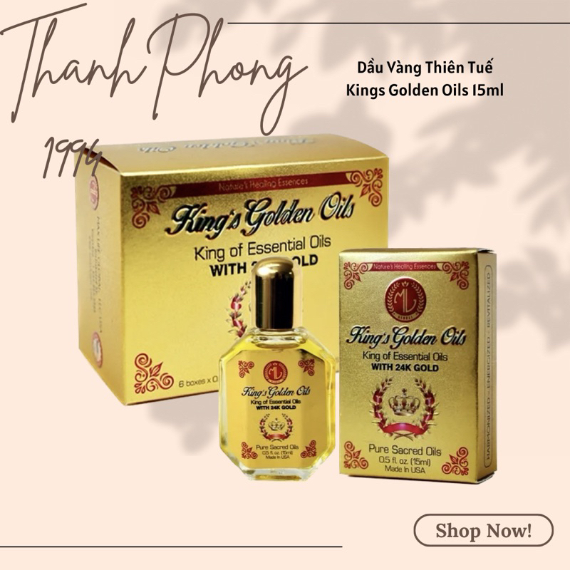 SẴN - Date 10.2029 Air Mỹ SET 3 CHAI DẦU VÀNG THIÊN TUẾ – KING’S GOLDEN OILS AIR MỸ