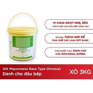 [Quà tặng 0đ] XỐT MAYONNAISE BASE TYPE 3KG DÙNG CHO BÁNH MÌ,PIZZA,BÁNH TRÁNG TRỘN,CHẤM TRỘN