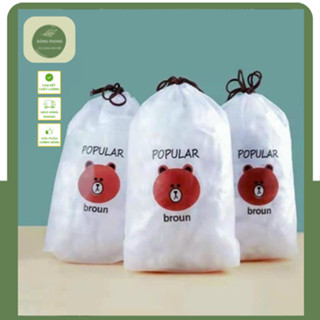  Màng Bọc Thực Phẩm PE Túi Gấu - Túi Bọc Thức Ăn Có Chun Co Giãn Tái Sử Dụng - TD01 Hàng loại 1 - Đồ nhà bếp - 