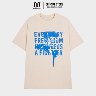 Áo Thun Lạnh Nam Nữ Unisex Form Rộng Tay Lỡ INSIDEMEN Cao Cấp Chất Cotton 100% Phông Siêu Mát ITS070S3