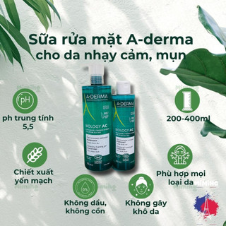 Sữa rửa mặt Aderma Purifying Foaming Gell dành cho da nhạy cảm, da mụn 200/400ml_MiMi HG