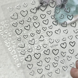 Sticker trái tim rỗng dán móng , sticker trang trí móng tay