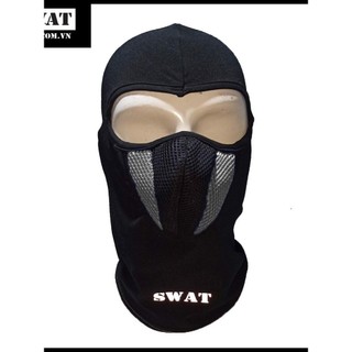 Khăn Ninja Trùm Đầu SWAT X2 Màu xám vải lưới thoáng mát