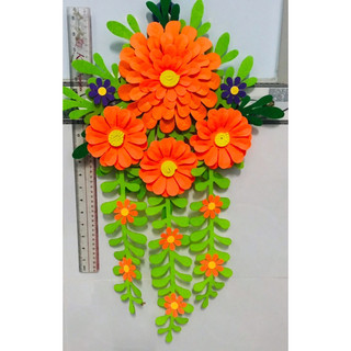 Lẳng hoa trang trí lớp làm bằng nỉ 45k/1 lẳng