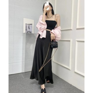 Chân Váy Lụa Dài - chất liệu lụa Hàn châu cao cấp