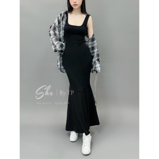 H3/▪️set váy coton + sơmi kẻ