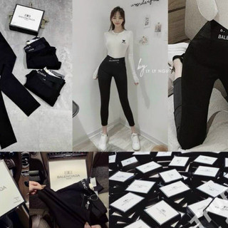 Quần legging nữ cạp cao dài nâng mông BALEN đen co giãn gen bụng vải dày Umi ôm body