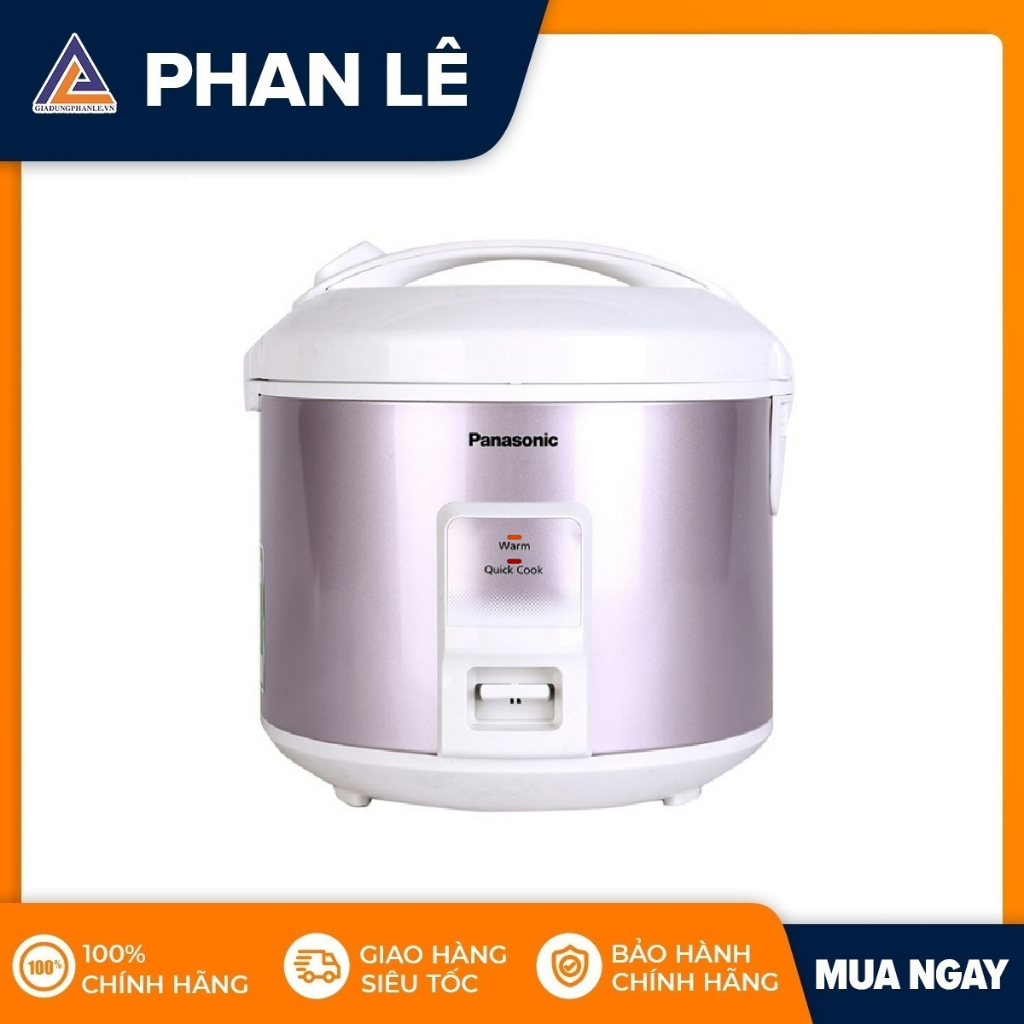 Nồi cơm điện Panasonic SR-MVQ18FRAX 1.8L, Trắng - Nắp gài, Chống dính