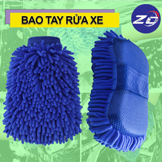 Bao tay găng tay rửa xe chuyên dụng, bao tay rửa xe ô tô, xe máy làm bằng sợi microfiber mềm mịn tạo nhiều bọt
