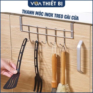 Giá treo đồ gắn cánh cửa tủ bếp 5 móc Thanh móc treo quần áo sau cửa gài cửa tiện lợi