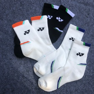 Set 3 đôi tất cầu lông Yonex vớ pickleball tennis hàng cao cấp cổ trung lửng , vớ dày êm , không bai nhão