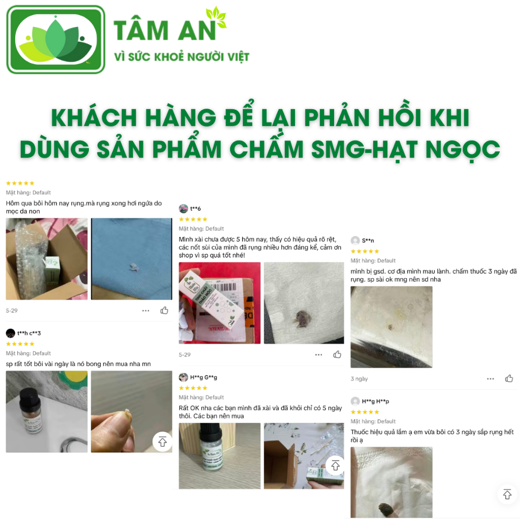 [SÙI MÀO GÀ] [ BÔI UÔNG] Tinh Chất An Nhiên Mộc Bôi Sùi, Hạt Ngọc + 2 Hộp Uống Hỗ Trợ Đào Thải H.P.V