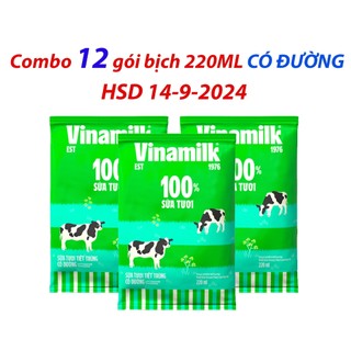 Combo 12 bịch sữa tươi tiệt trùng 220ml/110ml