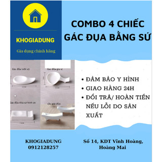 Combo 4 chiếc gác đũa bằng sứ