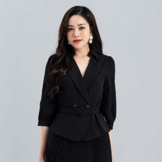 Áo Vest Nữ LAMER Đai Eo Tay Lỡ L65B22T008