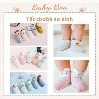 Tất vớ lưới hình thú sơ sinh set 5 đôi - babyboo