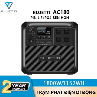Trạm phát điện di động năng lượng mặt trời bluetti ac180 1800w 1152wh