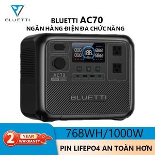 Trạm điện di động bluetti ac70 | 1000w 768wh