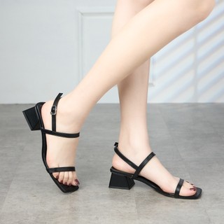 Giày cao gót mwc g070 - sandal cao gót quai ngang mảnh gót vuông 5cm thời trang