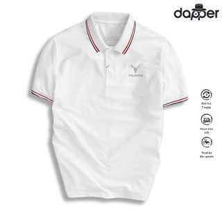 Áo Polo Nam Nữ Basic Unisex DAPPER 08 Cổ Bẻ Chất Liệu Cá Sấu Polyester 4 Chiều Cao Cấp-RT31